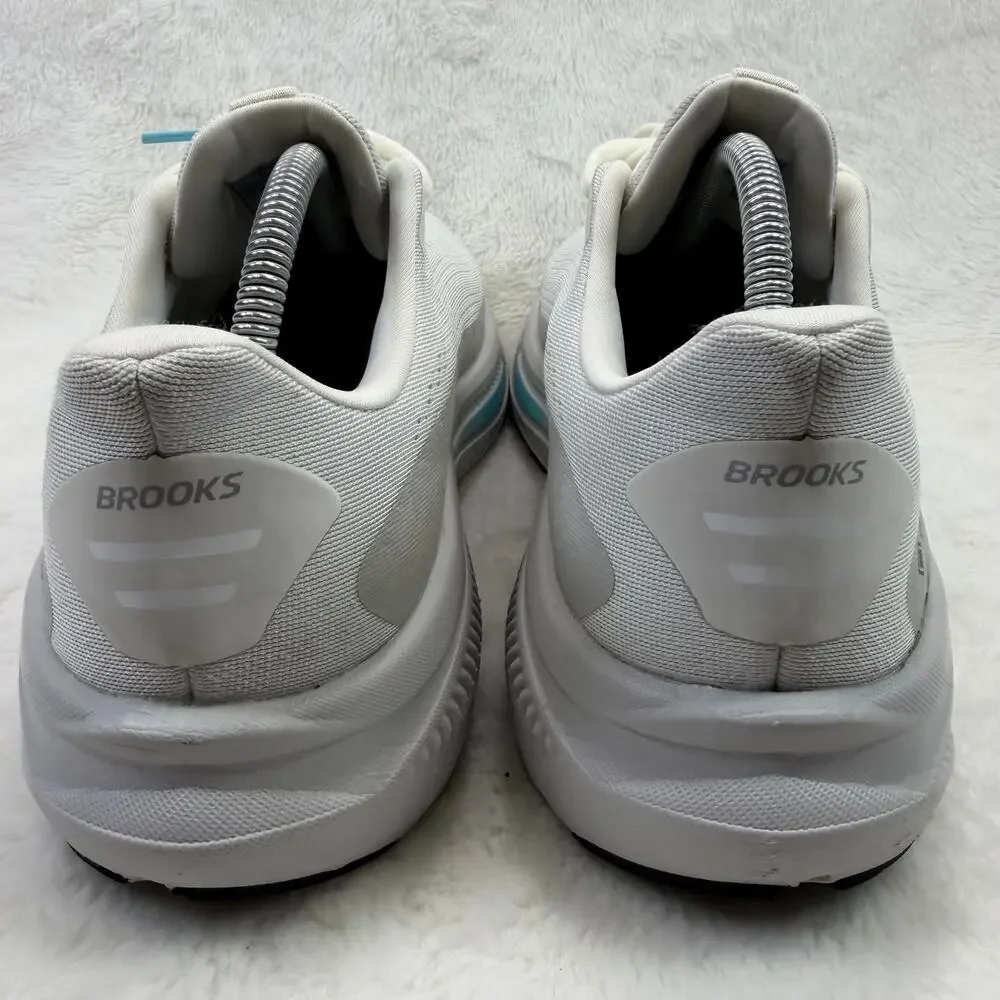 Brooks Ghost 17 GTX Womens Waterproof Running Shoes White Teal Blue Size 12